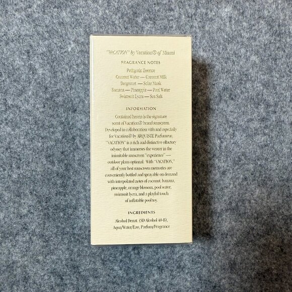 “VACATION” by Vacation Eau de Toilette 1 oz Scent of Sunscreen & Swimming Pool - Picture 3 of 5